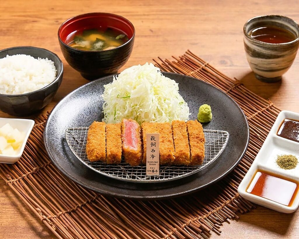 京都勝牛 - 牛西冷・青唐辛子味噌御膳